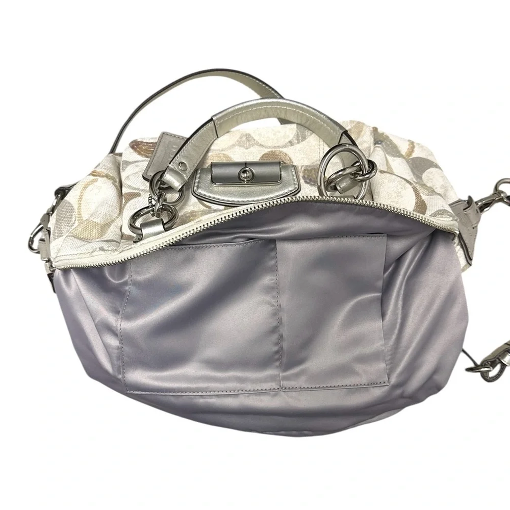 Coach Kristin Signature Dome Sequin Satchel Shoulder Bag #19338